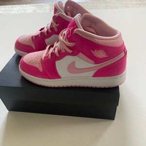 Jordan Pink and White Sneakers